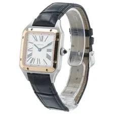 Cartier Santos Dumont Silver Dial Rose Gold & Steel 27.5mm Quartz W2SA0012 3