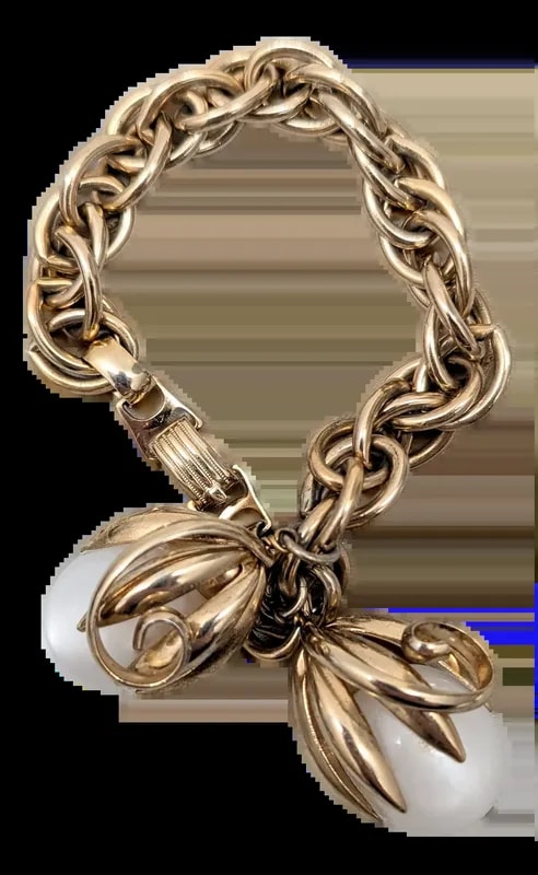 Napier — 1950s Signed Napier Moonglow Cumquat Charm — Jewelry — resale