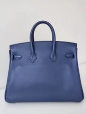 Hermès Birkin 25 Verso Saphir Mouette Taurillon Novillo HW Stamp 2
