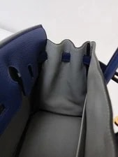 Hermès Birkin 25 Verso Saphir Mouette Taurillon Novillo HW Stamp 4