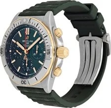 Breitling Chronomat in 18k Rose Gold and Stainless Steel Green Dial 2