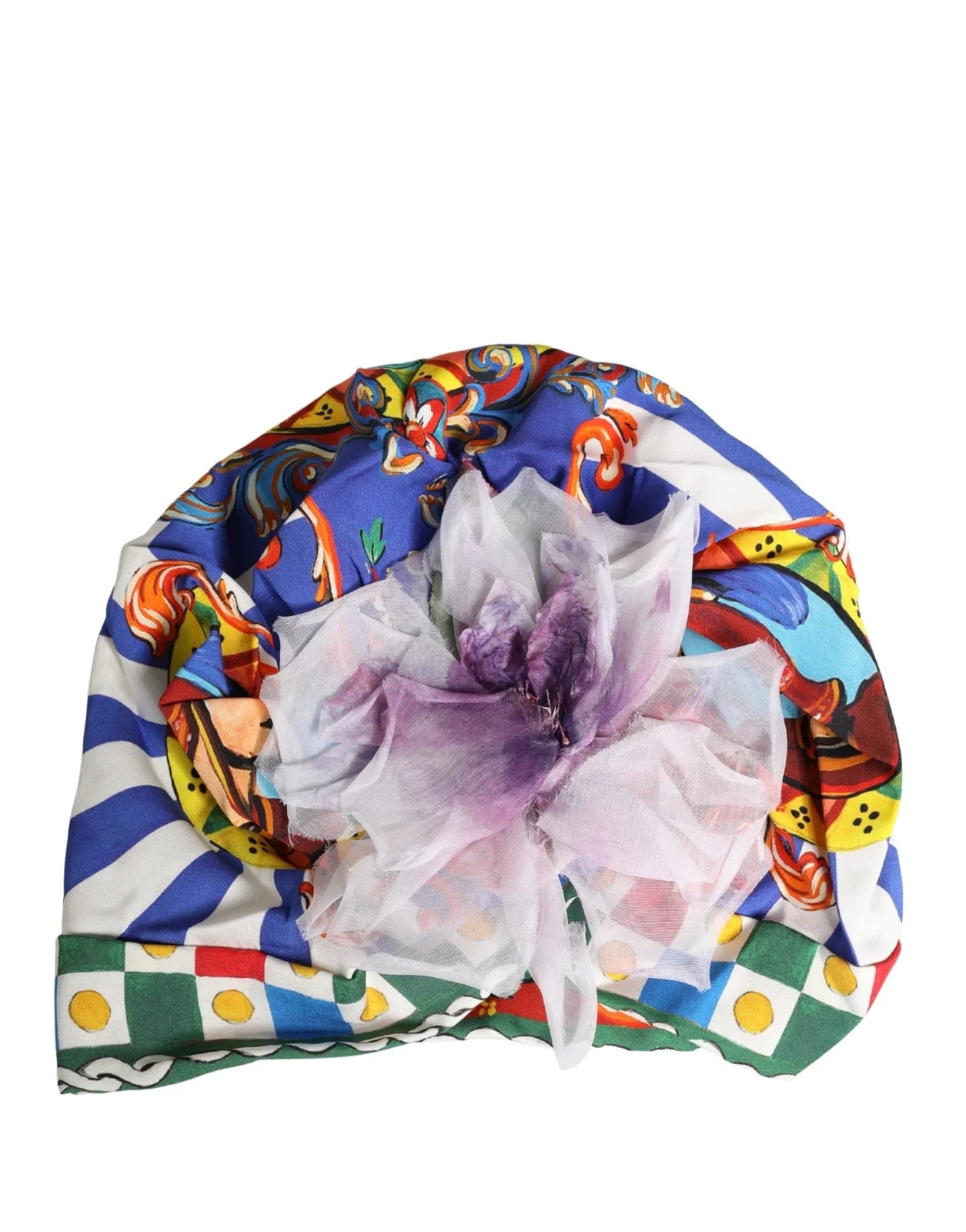 Dolce & Gabbana — Dolce & Gabbana Carretto Motif Turban Headwear Hat — Accessory — resale