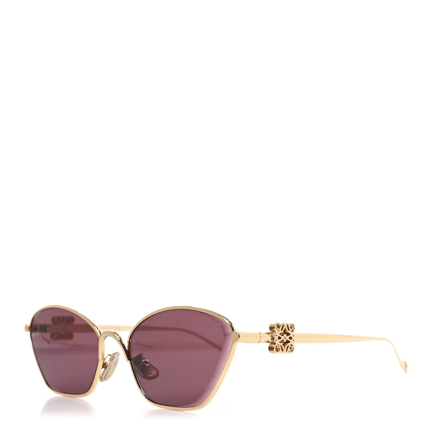 Loewe — Metal Hexagonal Sunglasses LW40115U Moka — Accessory — resale