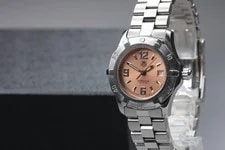[Exc+5 W/ Paper] TAG Heuer WN1314 Pink Dial Date Quartz 4