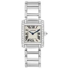 Cartier — Small Cartier Tank Francaise Steel w/Diamonds in Polished Finish. — Watch — resale