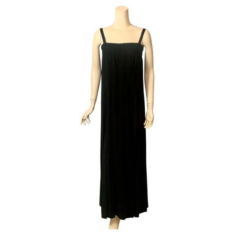 Chanel Boutique, Karl Lagerfeld — 1980's Karl Lagerfeld for Chanel Pleated Crepe Maxi Dress — Clothing — resale