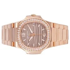 Patek Philippe Nautilus Gold Dial 32mm Rose Gold 2