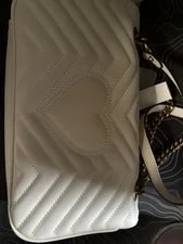 Gucci GG Marmont Small Chevron Flap Chain, Dust 3