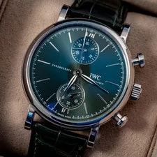 IWC — IWC 2022 Portofino Chronograph Green Dial IW391405 Box and Papers — Watch — resale