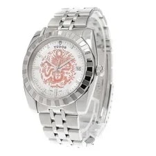 Tudor Heritage 21010 37mm SS Silver / Red #C12006 2