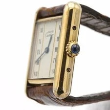 Authentic [No Maintenance Rebate Price] Cartier Must Tank SM Gold Plated W10... 3