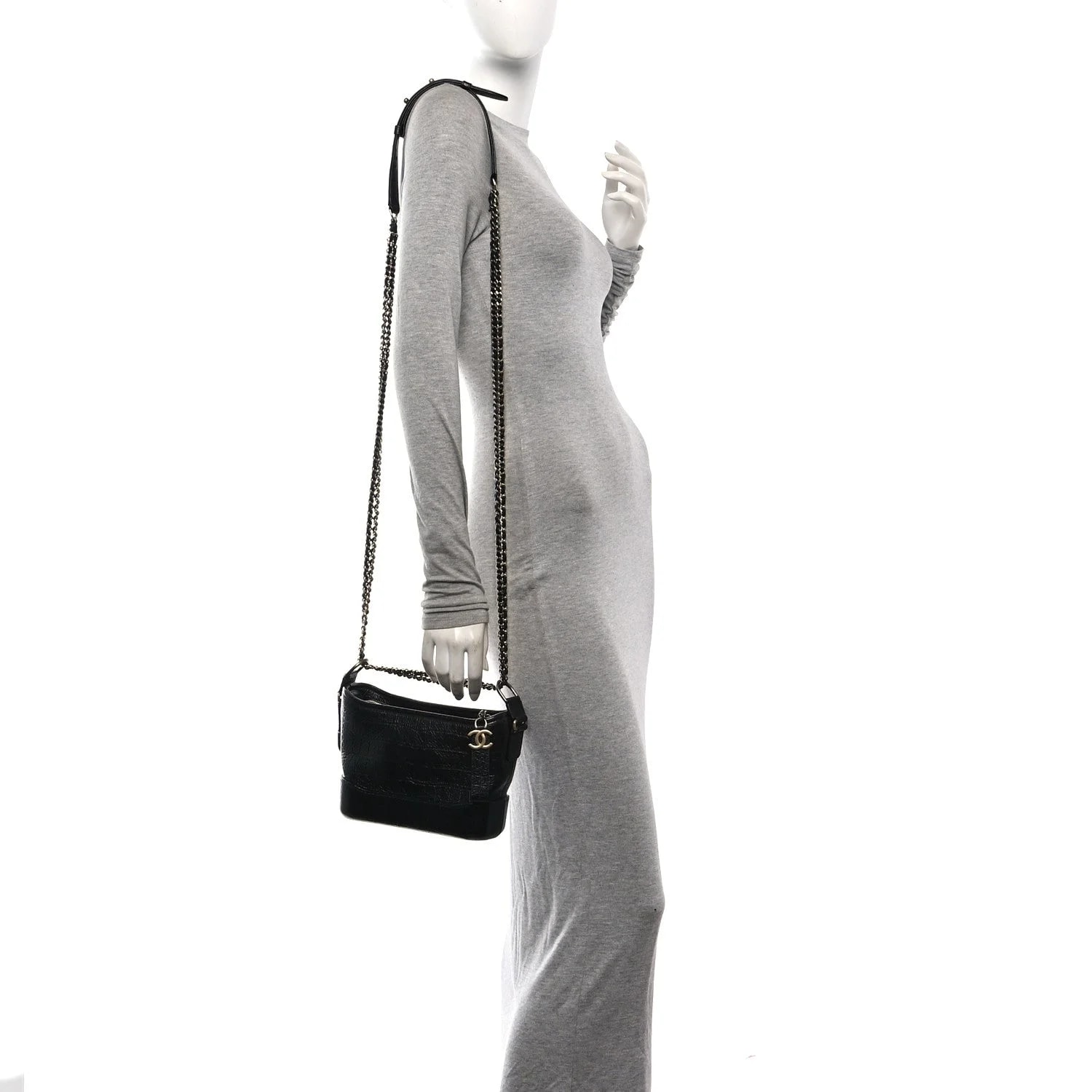 Embossed Small Gabrielle Cocodile Hobo 2