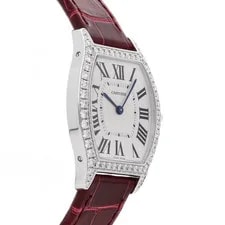 Cartier Tortue White Gold Diamonds Manual Wind 31 X 39mm Red WA501009 3
