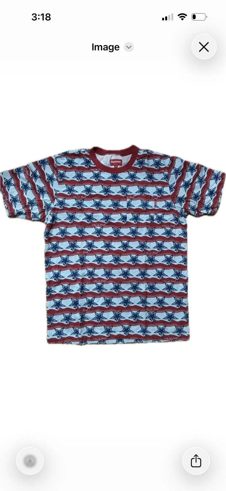 Supreme — Supreme You're Dead Tshirt — streetwear — resale