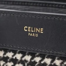 【 】CELINE Luggage Shopper Houndstooth 2-Way 3