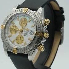 Breitling Chronomat Evolution A13356 Bezel White Mop Pearl BR634 Steel/Golden 4