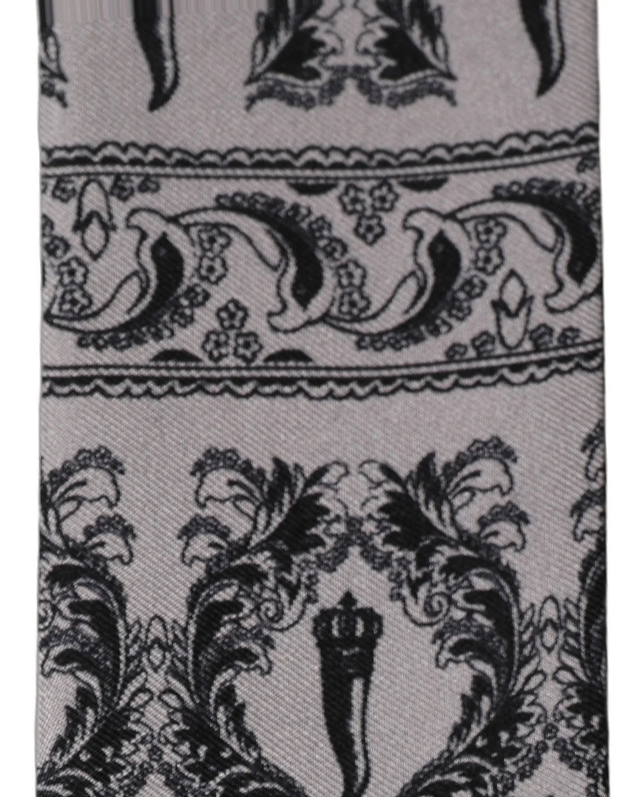 Dolce & Gabbana Baroque Fringed Skinny Foulard Scarf 4