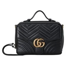Gucci — Gucci 498100 GG Marmont Matelassé Top Handle Crossbody — Handbag — resale