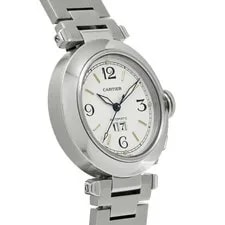 Cartier Pasha C Big Date W31044M7 White #4137 3