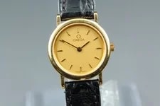 Omega de Ville 595.0097 Cal.1459 Gold Dial Quartz Japan 2