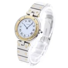 Cartier Santos Round SM 84038288 White Dial Quartz Watch_949475 2