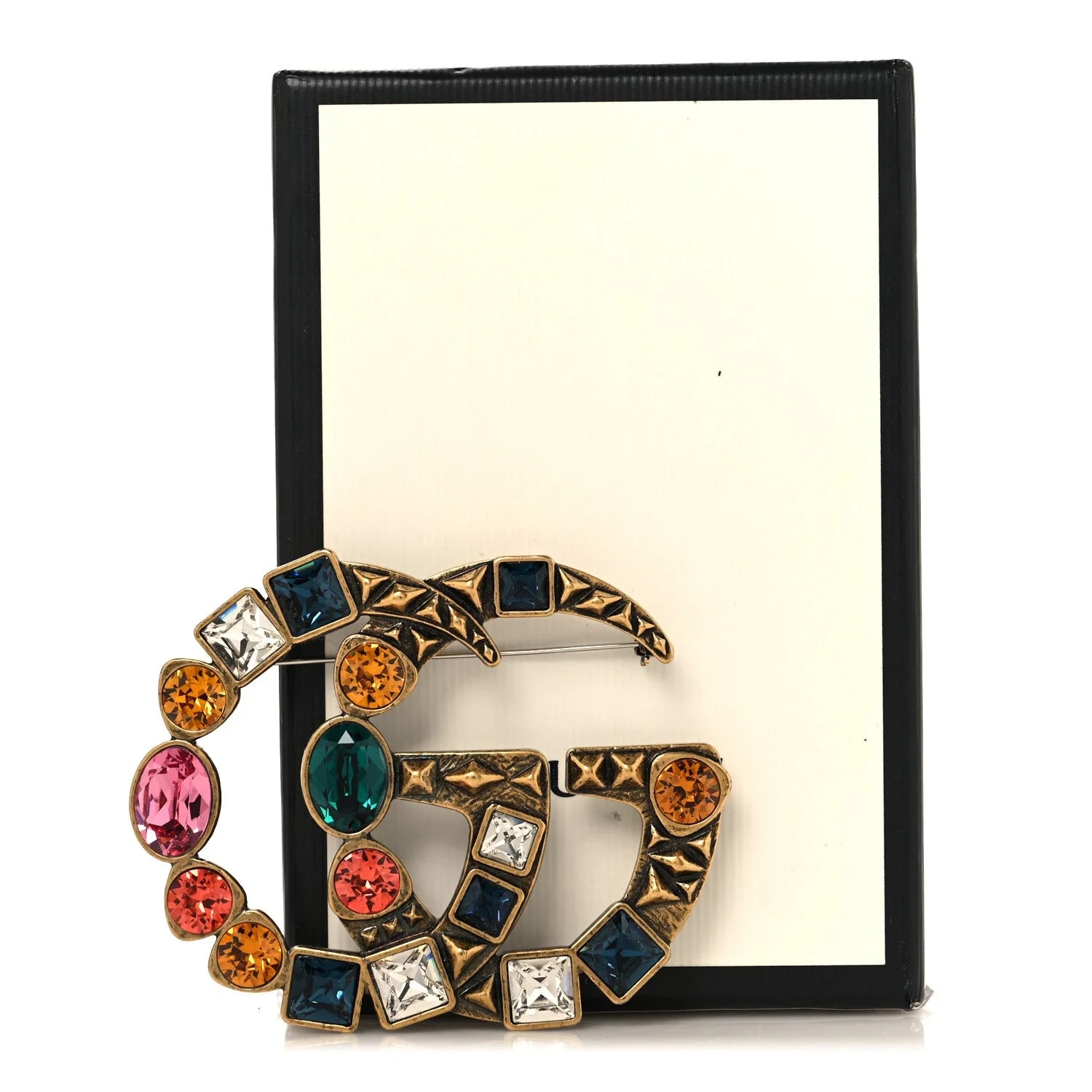 Metal Double G Brooch Aged 4