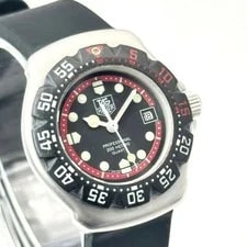 TAG Heuer Formula 1 Black Red 374.508 Quartz 3-Hand Date Black Dial Diver 2