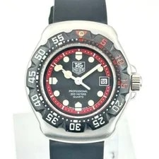 TAG Heuer Formula 1 Black Red 374.508 Quartz 3-Hand Date Black Dial Diver 3