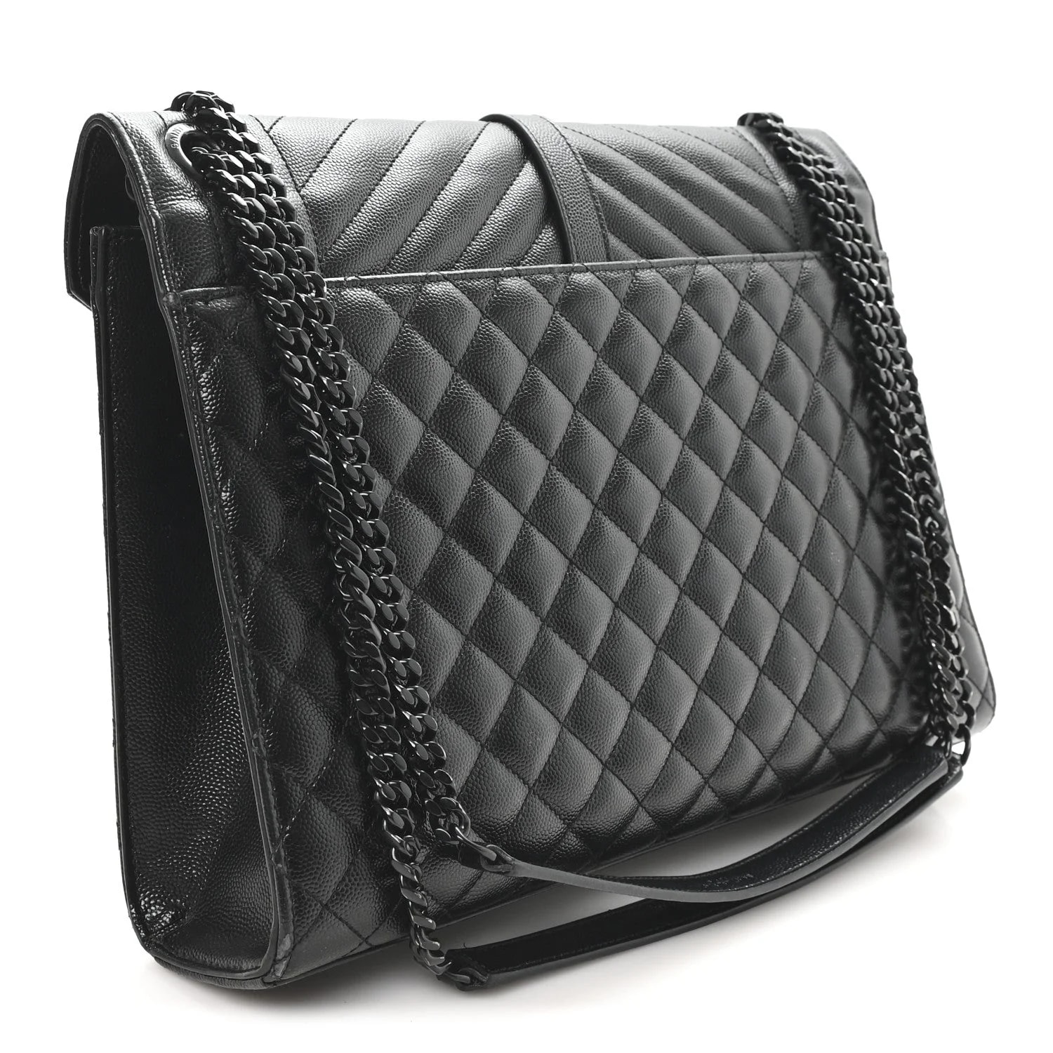 Grain de Poudre Textured Mixed Large Triquilt Monochrome Satchel 3