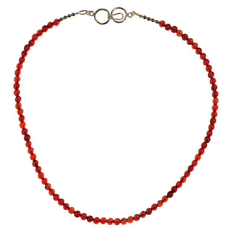 Aria Jewelry Design — Aria Jewelry Design 18-Inch Hessonite Beaded New — Jewelry — resale