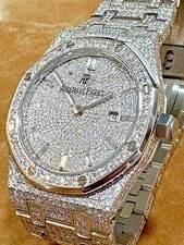 Audemars Piguet Royal Oak 33MM Stainless Steel Diamonds Full Bracelet Iced 2