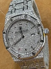 Audemars Piguet Royal Oak 33MM Stainless Steel Diamonds Full Bracelet Iced 3