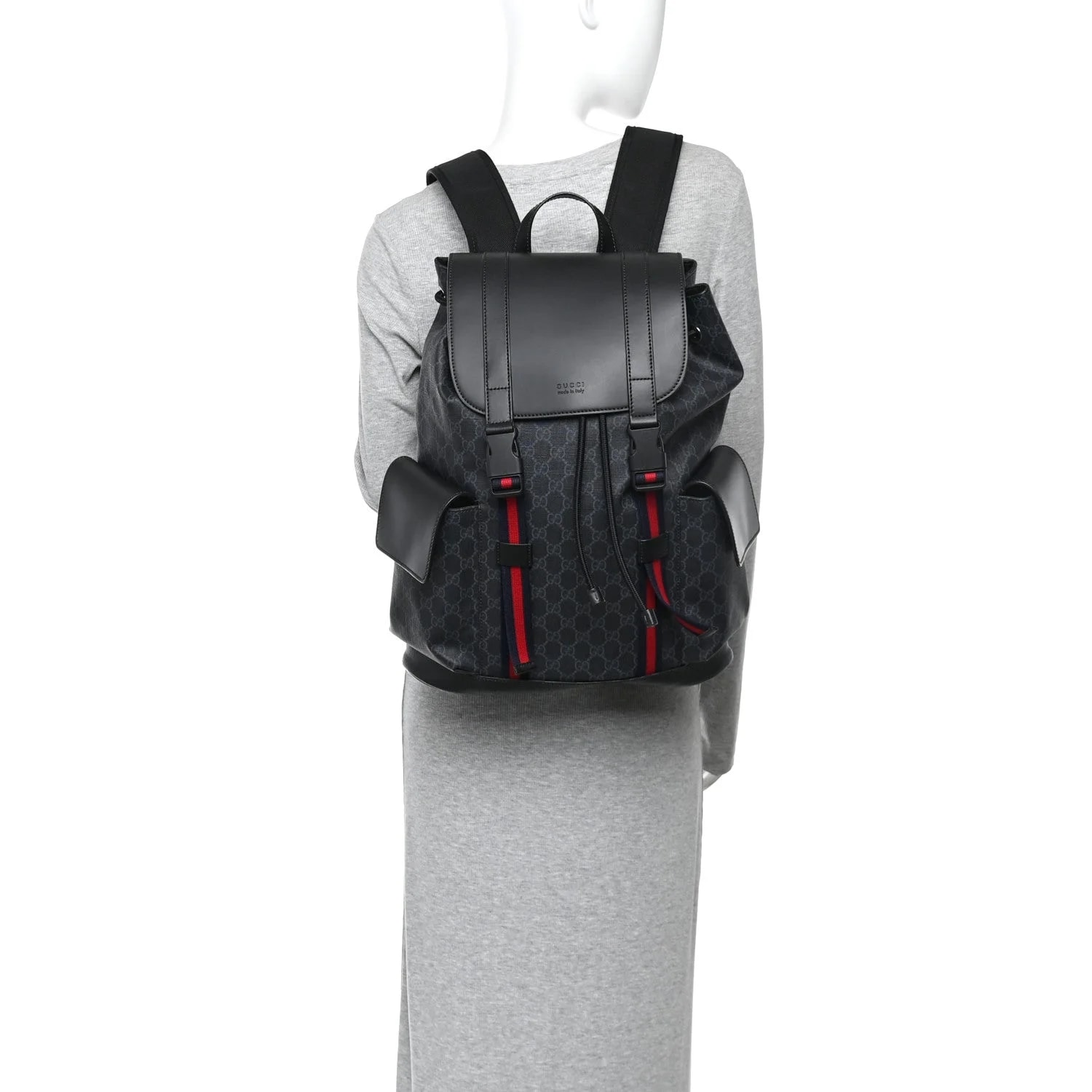 Soft GG Supreme Web Double Buckle Backpack 2