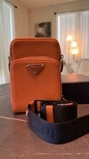 Prada Crossbody Phone Zip Detachable Logo Strap
