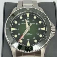 Hamilton — Hamilton Khaki Navy Scuba Auto H82525160 Green Dial Automatic Watch Boxed — Watch — resale