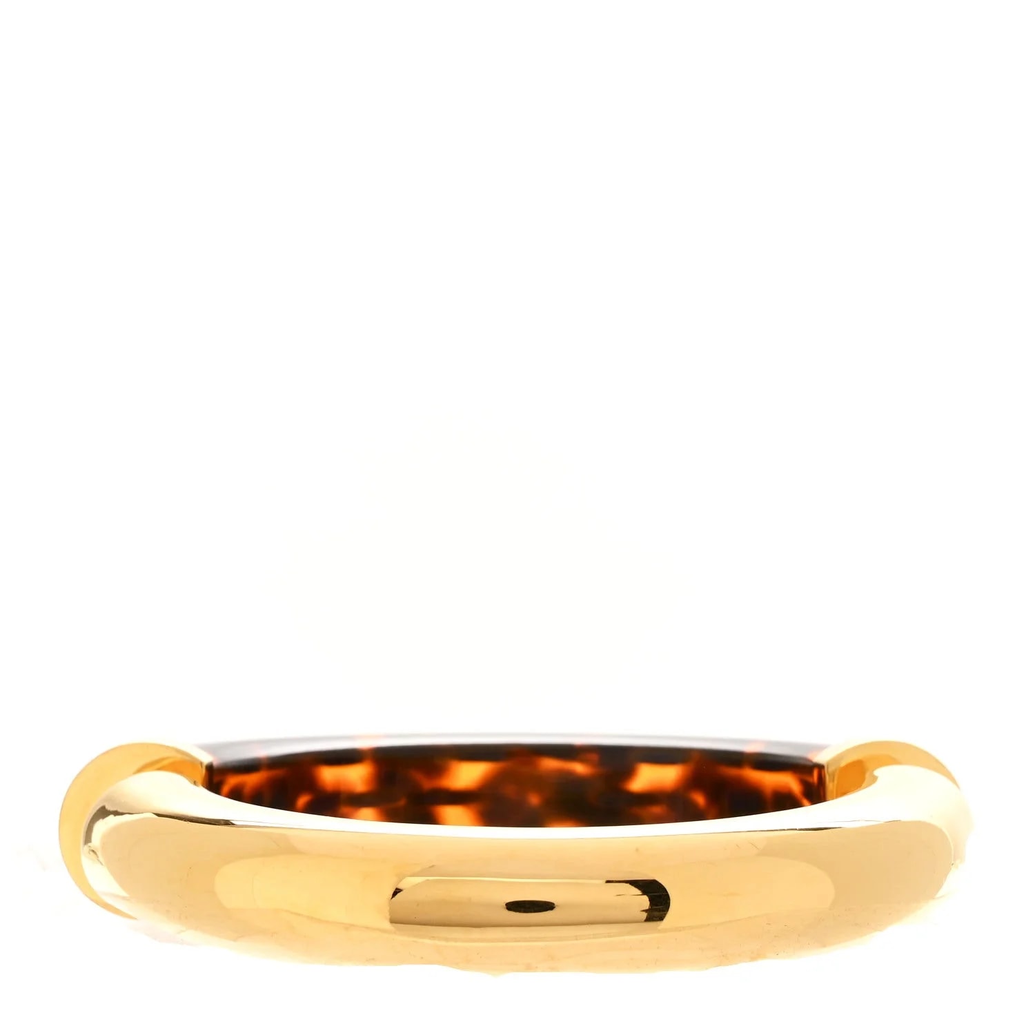 Resin Metal Split Hoop Bangle M Havana 3