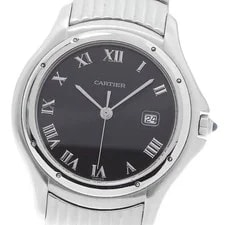 Cartier — Cartier Cougar Gadroon LM W35016F8 Date Black Dial Quartz Boy's Watch_970495 — Watch — resale