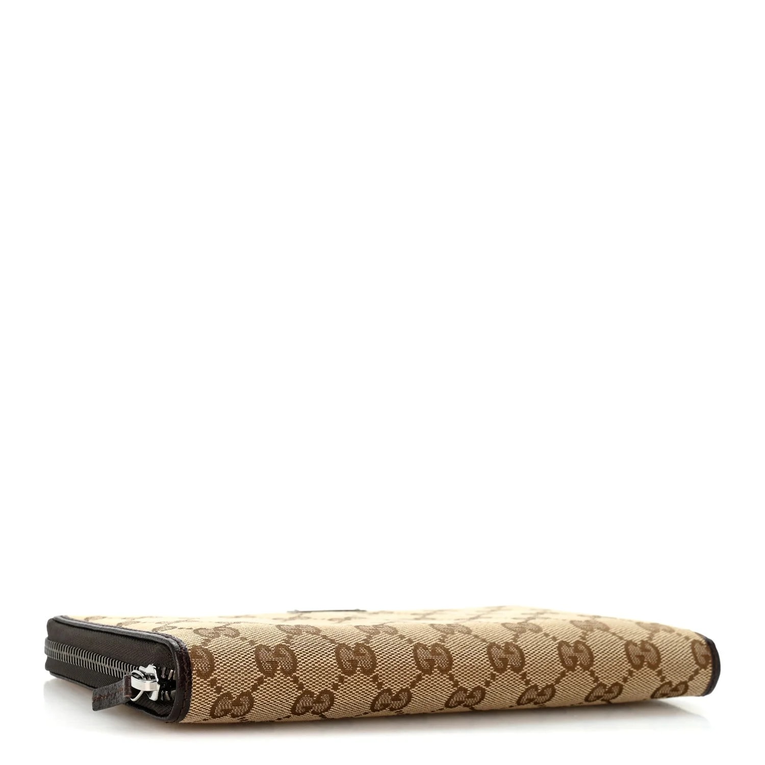 Metal Bar Zip Around Travel Wallet Dark 4