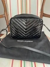 Saint Laurent Lou Chevron Quilted Crossbody Camera 4