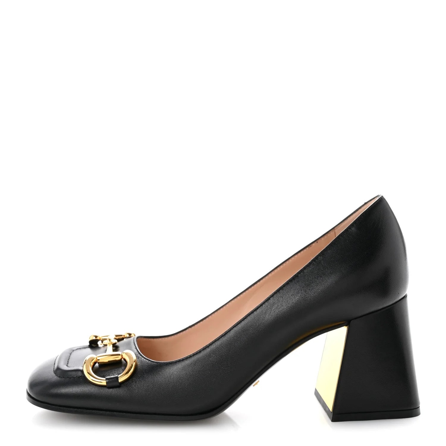 Gucci — Malaga Kid Horsebit 75mm 38.5 — Designer Shoe — resale