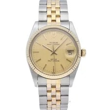 Tudor Prince Date 74033 K18YG/Stainless Steel mensWatch Champagne Colo... 2