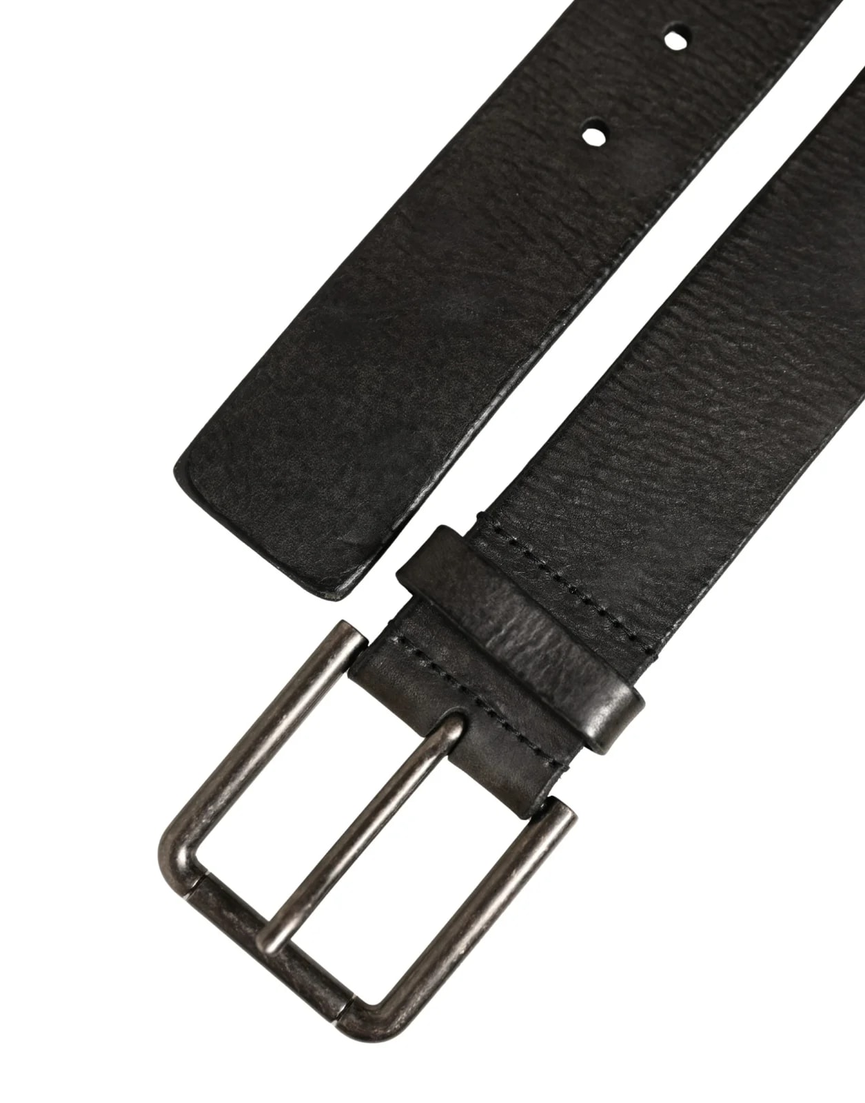 Dolce & Gabbana — Dolce & Gabbana Brushed Metal Buckle Belt — Accessory — resale