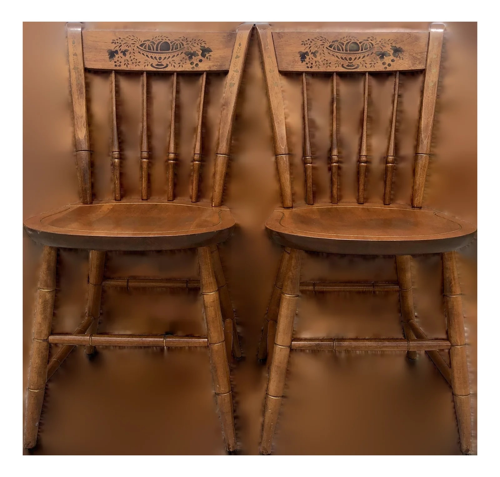Nichols & Stone — Pair Nichols & Solid Stenciled — Furniture — resale