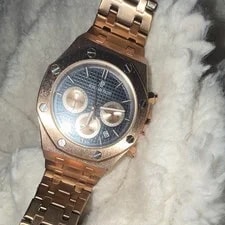 Audemars Piguet — Audemars Piguet Royal Oak Chronograph Blue Dial Auto Rose Gold Tone Bracelet — Watch — resale