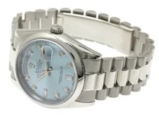 Rolex 118206A Day-Date 36Watches 10P Diamond Ice Blue Dial Platinum 【4... 3