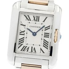 Cartier — Cartier Tank Anglaze SM W5310019 Silver Dial Quartz Watch_877923 — Watch — resale