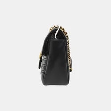 Gucci GG Marmont Double G Metal Chevron Quilted - Very Good #1OLY14S 3