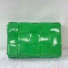 Bottega Veneta — Auth Bottega Veneta Cassette Crossbody Bright Intreccio Woven — Handbag — resale