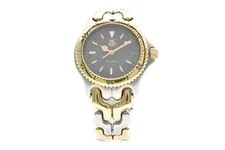 【EXC+5】TAG Heuer SEL S95.213-1 Black Dial Gold Silver Japan 3