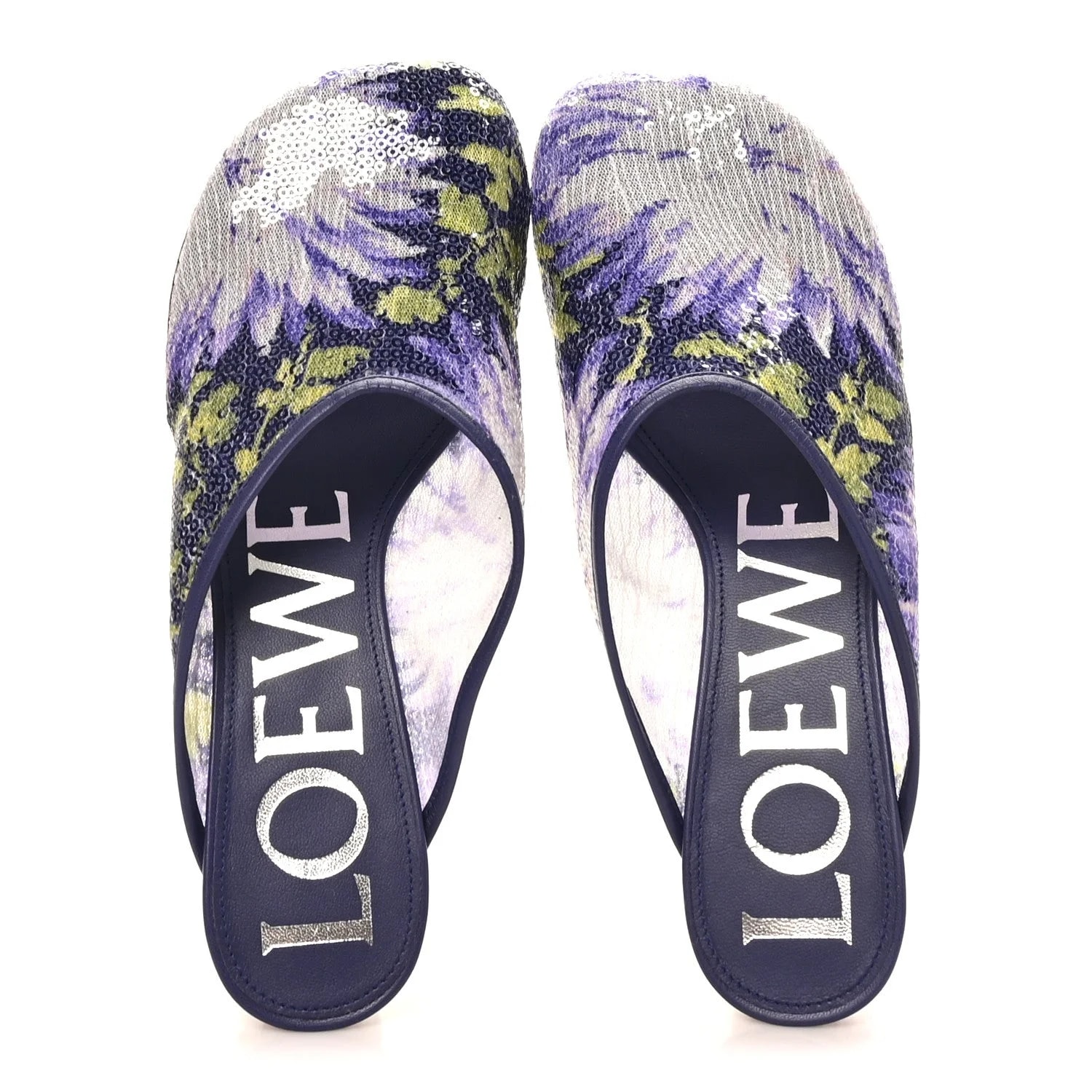 Sequins Floral Toy Mules 36 2